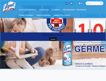 Tablet Screenshot of lysol.com.mx